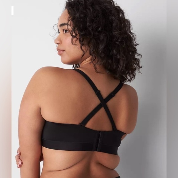 Cacique Black Strapless Bandeau Bra - Picture 8 of 15